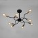 Ripley chandelier 8he27 40w black and gold 60x60x40 cm