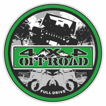 Circle sticker "Off Road 4 x 4", mix, d = 10 cm-3