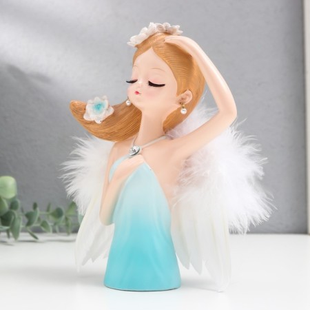 Souvenir Polystone "Girl - an angel with flowers" MIX 5x12x17 cm-3
