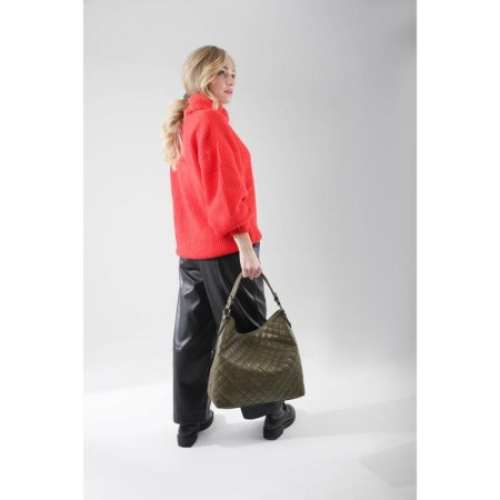 Bag-bag, lightning department, outer pocket, green color-3