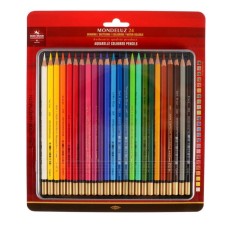 Pencils Watercolor set 24 colors, Koh-I-Noor Mondeluz 3724, in a metal pencil case, blister