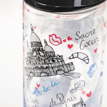 Plastic water bottle "Paris", 750 ml-3