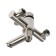 Bath mixer Zein ZS5, short spout, with a shower set, stainless steel, satin