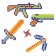 Pixeli gaming set, 5 items