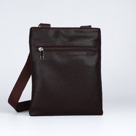 Men's bag over the shoulder, Textura, artificial leather, brown color-3