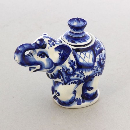 Teapier "Elephant", Gzhel