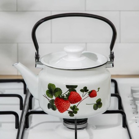 The kettle is cylindrical, 1.5 l, induction, neckline mix, white color-4