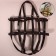 Bagon for a bag of artificial leather, 43 × 35 × 15 cm, brown/silver color