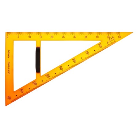 Set for the school board, 5 items: 2 triangles, 1 transporter, 1 circuit, 1 ruler-4