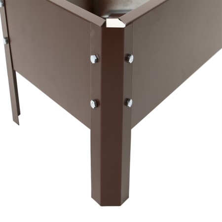 The flowerbed is galvanized "trapezoid", d = 60 cm, h = 15 cm, brown, Greengo-10