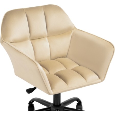 Computer chair Anco Plastic/velor, black/beige 63x60x77 cm-4