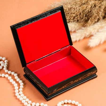 Casket "Flower painting", 10 × 14 cm, lacquer miniature-1