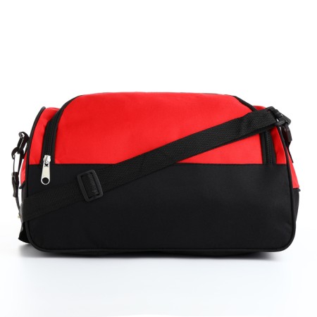 Sports bag with lightning, external pocket, long belt, red/black color-1