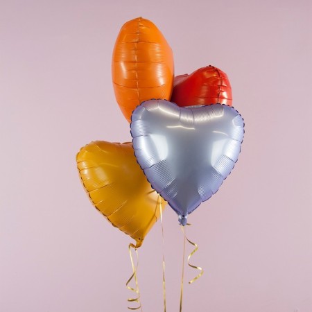 Foil ball 18 "Lilac satin", heart-1