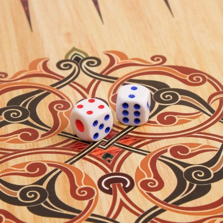 NARDS "TAARIT WOLL", wooden board 40 x 40 cm, with a field for playing checkers-4