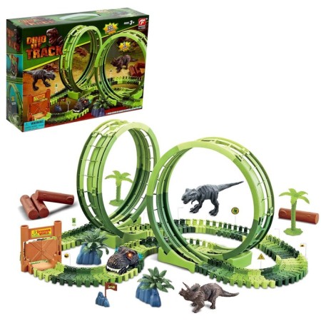 The flexible vehicle "Dino", a dead loop, lighting effects, works from batteries