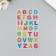 Plastic sticker "Digices/letters" mix 9.5x17.5 cm