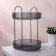 Organizer for storage, 2 sections, rotating, D - 23 × 33.5 cm, silver/translucent color/gray color