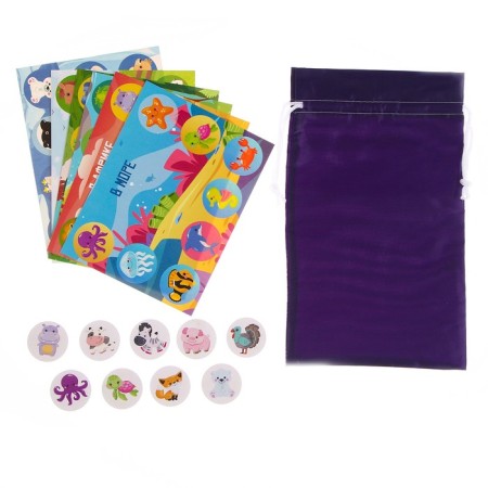 Lotto with wooden chips "Who lives where?" Baby Toys-1