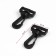 Plastic carbine 25 mm, load up to 35 kg, 33 × 64 mm, 2 pcs, black color