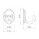 Hook furniture tundra TKO018, one -rod, black