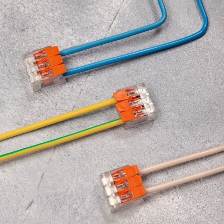 Universal compact terminal of QMS 221-413, 3-wire up to 4.0 mm² (package 5 pcs/° C) Rexant 1080651-1