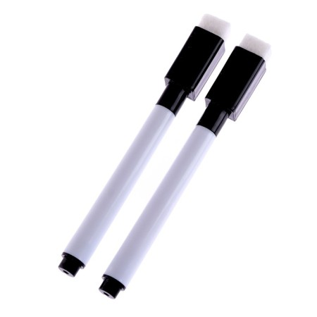 Water -based markers with a washing machine 2 pcs., Black color, 2 magnets-4