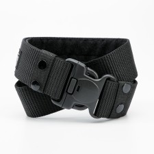 Tactical belt, 125 cm, width 5.3 cm, plastic buckle, black