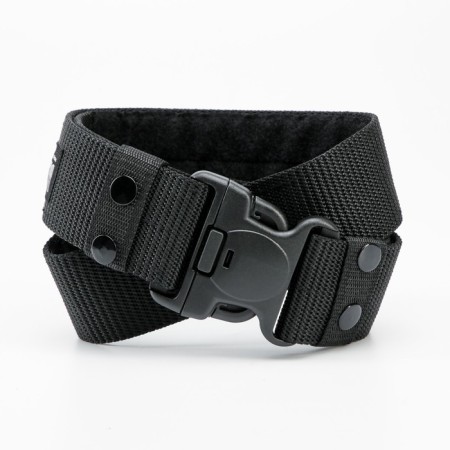Tactical belt, 125 cm, width 5.3 cm, plastic buckle, black