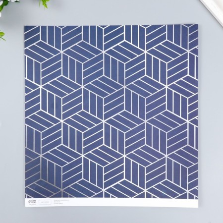 Scrapbooking paper "3D geometry" density 180 g 30.5x32 cm-3