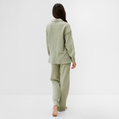 Female pajamas (shirt and trousers) KAFTAN "BASIC" size 44-46, green color-5