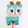 Foil ball 15 "Olenenok", turquoise, on a stick