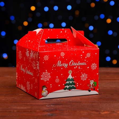 Box for 4 cupcake "Happy New Year!" 15.6 x 15.6 x 11 cm-1