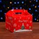Box for 4 cupcake "Happy New Year!" 15.6 x 15.6 x 11 cm