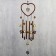 Wind Music Metal "Heart with hearts" 4 tubes 5 bells d = 17 cm length 65 cm