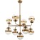 Sogno 9xe27 40w rod chandelier, size 75x75x62-122 cm, bronze color