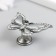 Handle for the casket metal "Butterfly" rhinestones, aged silver 3.6x5.5x2.2 cm