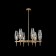 Lita chandelier, 6x28W G9 gold