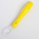 A spoon for nursery for feeding silicone, from 5 months, yellow color