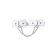 Pecado BDSM bracelets, mini with rounded corners, genuine leather, white