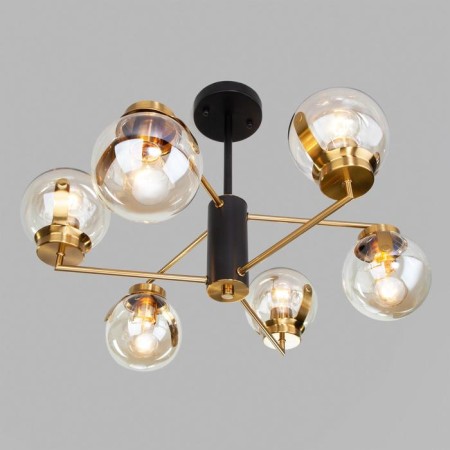 CREEK chandelier, 6x60W E27, black color, bronze-1