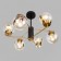 CREEK chandelier, 6x60W E27, black color, bronze