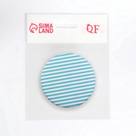 Folding mirror "stripes", d = 7.5 cm, turquoise color-4