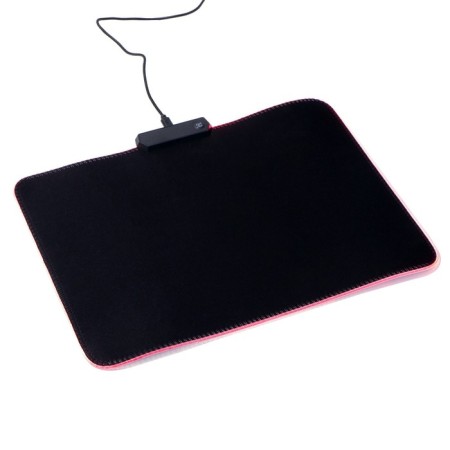 Mouse mat, 35x25x0.3 cm, with backlight RGB, USB, black