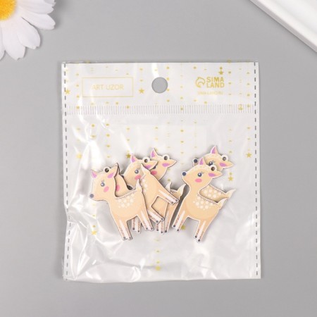 Decor for creativity tree "Olenenok" set of 6 pcs 4x2.6x0.3 cm-3