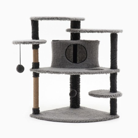 Complex for cats with claws, corner, collapsible, 60 x 60 x 92 cm, mix-1