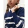 Sweater Knitted Children's Amarobaby Strip, Height 128 cm, Blue Color