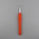 Knitting hook, with silicone handle, d = 4.5 mm, 14 cm, red color
