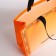 Bag without fastening, orange color