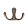 Furniture tundra hook TKD005, two -rod, copper, 5 pcs TMP